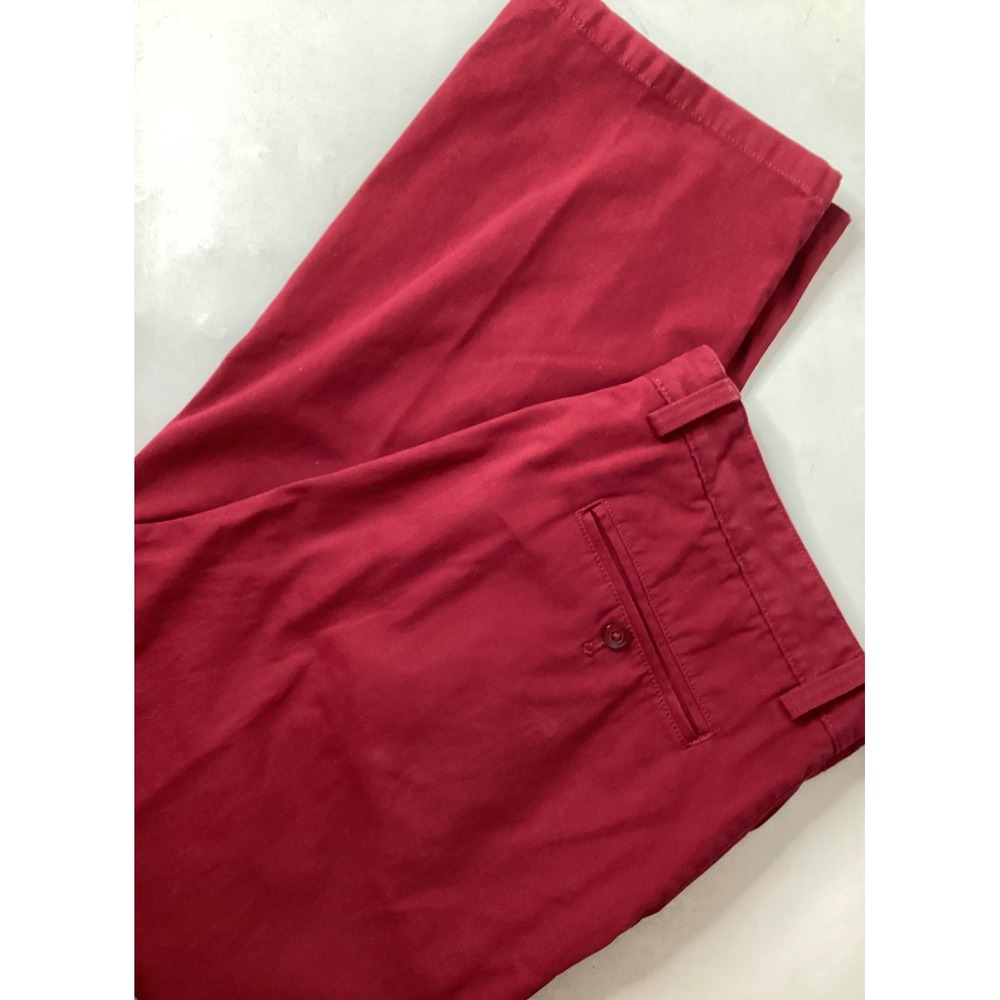 Alan Flusser Mens Red Casual Pants‎ Trousers Size 38 Cotton Blend - Picture 9 of 11